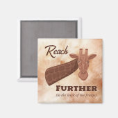 Comical hand gezeichnet Giraffe, weiter erreichen Magnet (Vorderseite/Rückseite)