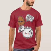 Comical Kack & WC Paper Rating Poo a Solid #2 T-Shirt (Vorderseite)