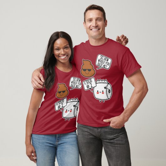Comical Kack & WC Paper Rating Poo a Solid #2 T-Shirt (Unisex)