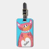 Comical Kitty Custom Luggage Tag Gepäckanhänger (Vorderseite vertikal)