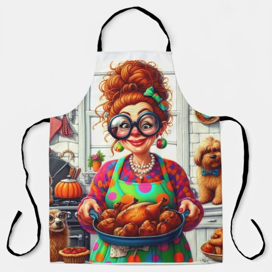 Comical Lady Cooks Schürze (Vorderseite)