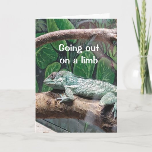 COMICAL LIZARD SAGT: "SIE SIND 40" BIRTHDAY CARD KARTE (Vorderseite)