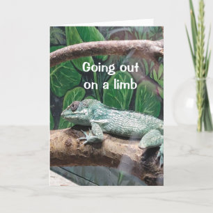 COMICAL LIZARD SAGT: "SIE SIND 40" BIRTHDAY CARD KARTE