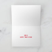 Comical Longhorn Steer Feiertagskarte (Innenseite)