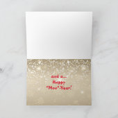 Comical Longhorn Steer Holiday Card Feiertagskarte (Innenseite)