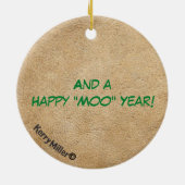 Comical Longhorn Steer Keramik Ornament (Hinten)