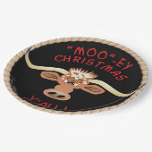 Comical Longhorn Steer Pappteller (Schrägansicht)
