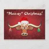 Comical Longhorn Steer Postcard Postkarte (Vorderseite)