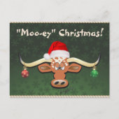 Comical Longhorn Steer Postcard Postkarte (Vorderseite)