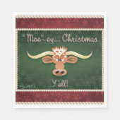 Comical Longhorn Steer Serviette (Vorderseite)