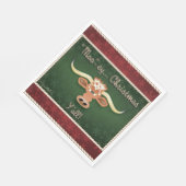 Comical Longhorn Steer Serviette (Ecke)