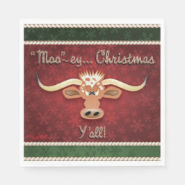 Comical Longhorn Steer Serviette