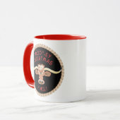 Comical Longhorn Steer Tasse (Vorderseite Links)
