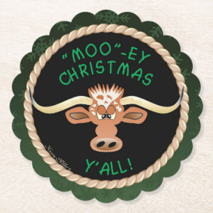 Comical Longhorn Steer Untersetzer