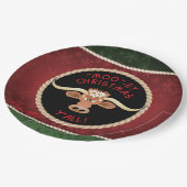 Comical Longhorn Steg Pappteller (Schrägansicht)