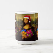 Comical Mona Lisa Santa Claus Kaffeetasse (Mittel)