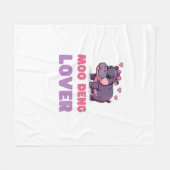 Comical MOO DENG LOVER Wild One Retro Gamer Hippo Fleecedecke (Vorderseite (Horizontal))