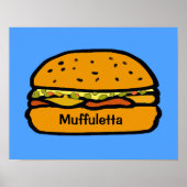 Comical Muffuletta Sandwich Poster (Vorne)