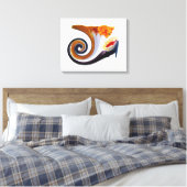 Comical Musical Abstrakt Ginger Cat Leinwanddruck (Insitu (Schlafzimmer))
