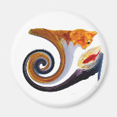 Comical Musical Abstrakt Ginger Cat Magnet (Vorne)