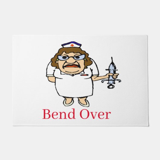 Comical Nurse, Text hinzufügen, Fußbodenmatte pers Fußmatte (Vorderseite)