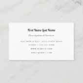 Comical Pigs Pink Abstrakt Pattern Business Card Visitenkarte (Rückseite)