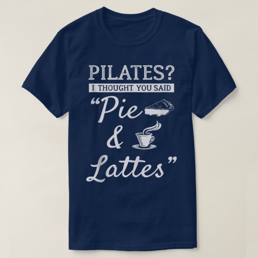Comical Pilates dachte Design-Bekleidung T-Shirt (Design vorne)