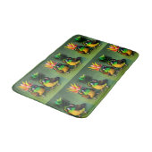 Comical Pineapa Green Wange Conure Bathmat Badematte (Schrägansicht)