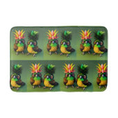 Comical Pineapa Green Wange Conure Bathmat Badematte (Vorderseite)