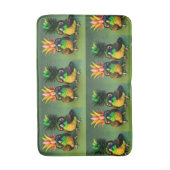 Comical Pineapa Green Wange Conure Bathmat Badematte (Vorderseite Vertikal)
