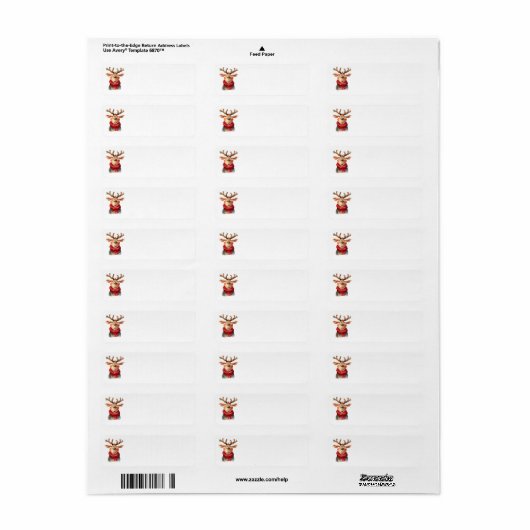 Comical Reindeer Address Labels (Vorne)