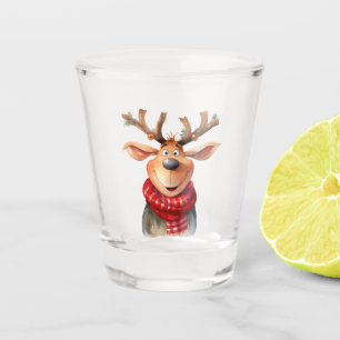 Comical Reindeer Shot Glass Schnapsglas