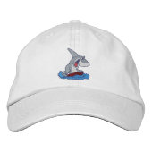 Comical Shark bestickte Cap Bestickte Baseballkappe (Vorderseite)