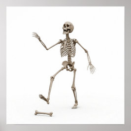 Comical Skeleton Graphic Poster