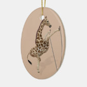Comical Sporty Giraffe Keramikornament (Links)