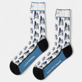 Comical Steller's Jay Bird Socks Socken (Linkes Detail)