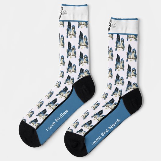 Comical Steller's Jay Bird Socks Socken (Linkes Detail)