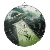 Comical UFO Cow Abduction Dartboard Dartscheibe (vorne)
