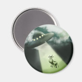 Comical UFO Cow Abduction Magnet (Vorderseite/Rückseite)
