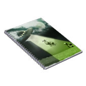 Comical UFO Cow Abduction Notebook Notizblock (Rechte Seite)