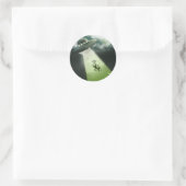 Comical UFO Cow Abduction Sticker (Tasche)