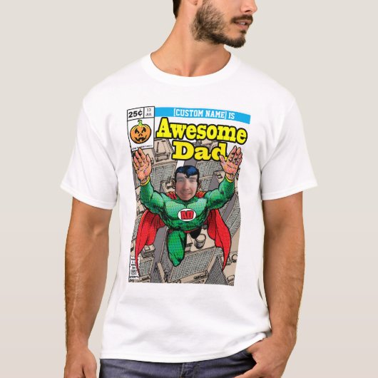Comicart kundengerechter Superhero T-Shirt (Vorderseite)