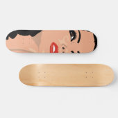 Comicbrünetter Skateboard (Horizontal)