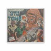 Comicen des Goldenen Horrors | beängstigendes Retr Aufkleber (Vorderseite)