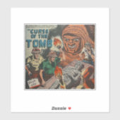 Comicen des Goldenen Horrors | beängstigendes Retr Aufkleber (Blatt)