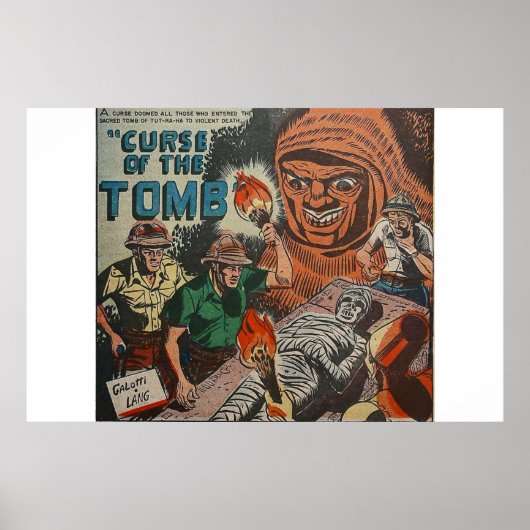 Comicen des Goldenen Horrors | beängstigendes Retr Poster (Vorne)