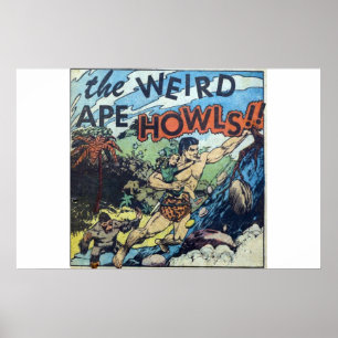 Comicen des Goldenen Horrors   beängstigendes Retr Poster