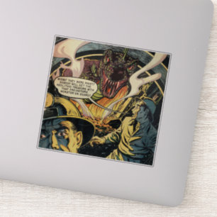 Comicen des Goldenen Horrors Comicen für Vintage Aufkleber