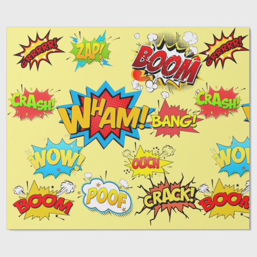 Comicen entwerfen Wrapper Geschenkpapier (Flach)