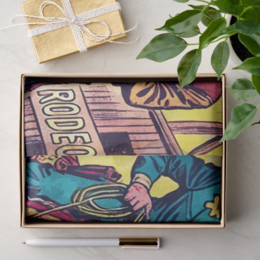 Comicen für den Retro-Western Seidenpapier (Geschenk)